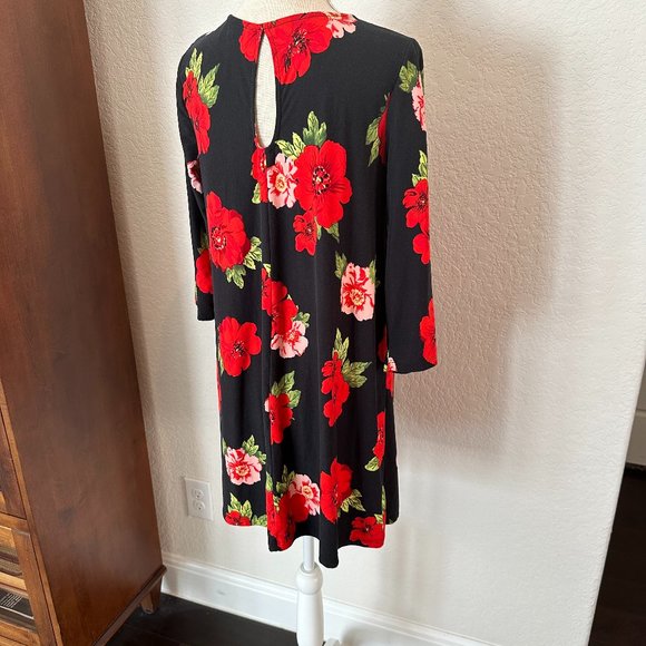 BOBBIE BROOKS Floral Dress with Keyhole Back - M - Picture 6 of 6